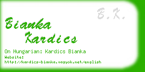 bianka kardics business card